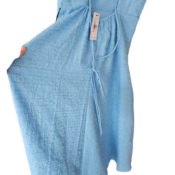 ASTR‎ The Label Blue Crinkle Maxi Dress With Lace-Up Back Detail Size XS NWT - Picture 8 of 10
